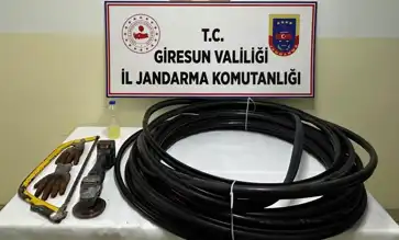 Giresun'da Kablo Hırsızlığına Operasyon: 1 Kişi Tutuklandı